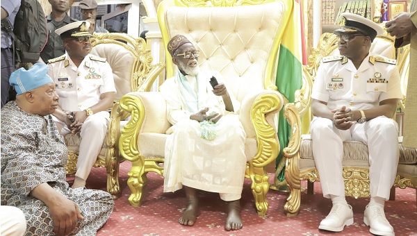 Sheikh Osman Nuhu Sharubutu (2nd from right), the National Chief Imam, making a statement at the meeting. Picture: EDNA SALVO-KOTEY Sheikh Osman Nuhu Sharubutu (2nd from right), the National Chief Imam, making a statement at the meeting. Picture: EDNA SALVO-KOTEY